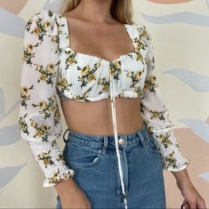 Floral Bandeau Crop Top 🌼